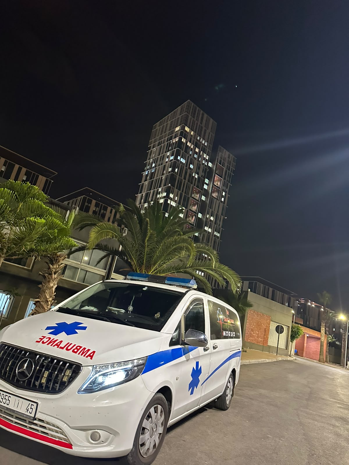 Ambulance Tanger skyline